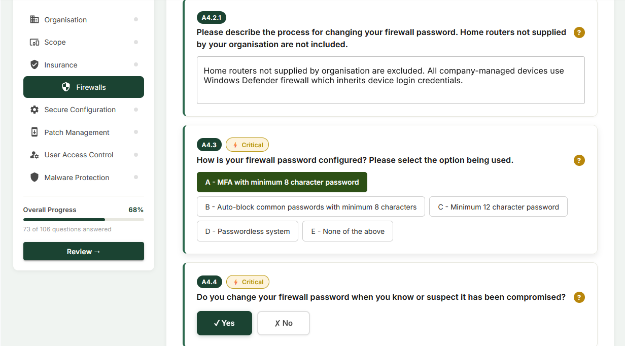 CE FastTrack question wizard